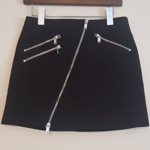 H&M asymmetrical zip mini skirt